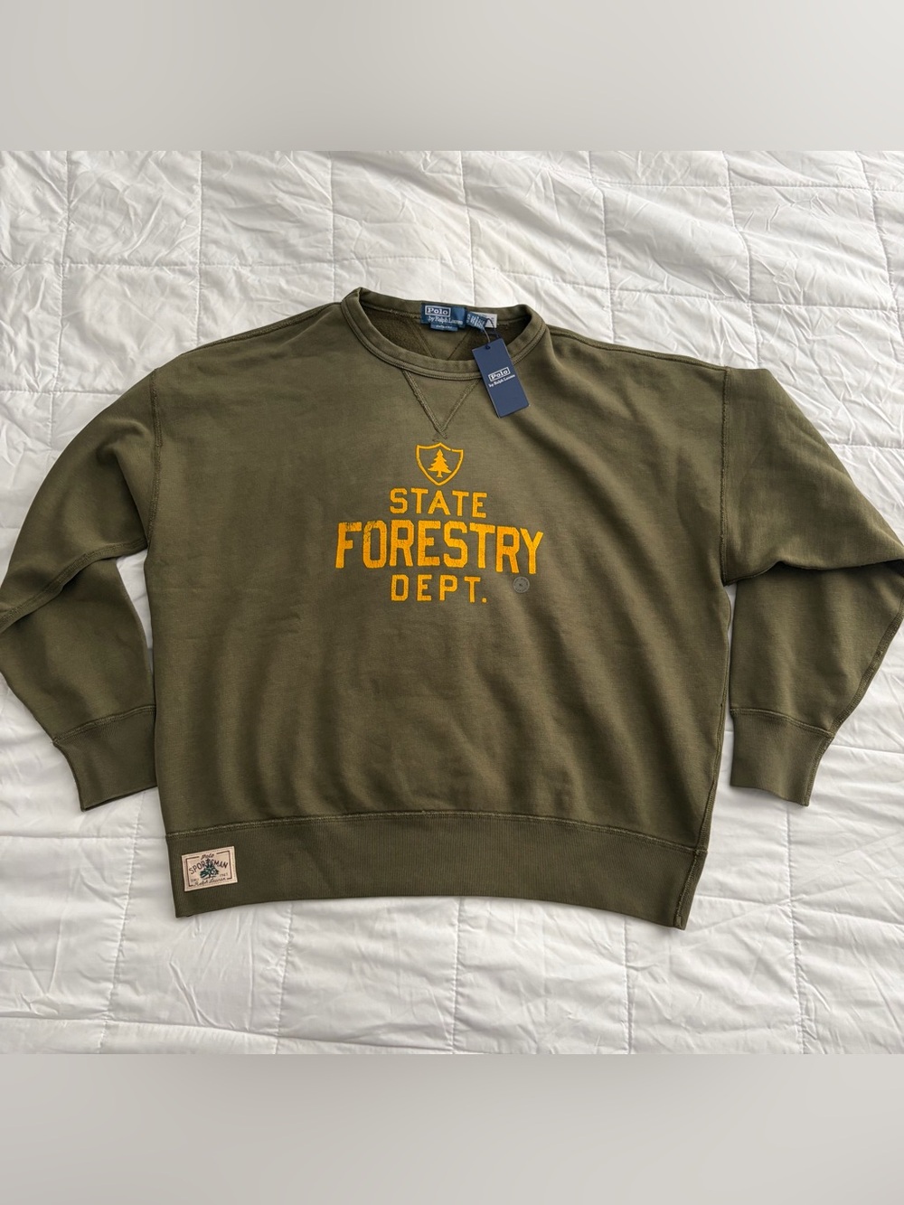 Polo Ralph Lauren Vintage Fit Sportsman Forestry Department Sweatshirt | Mens XL